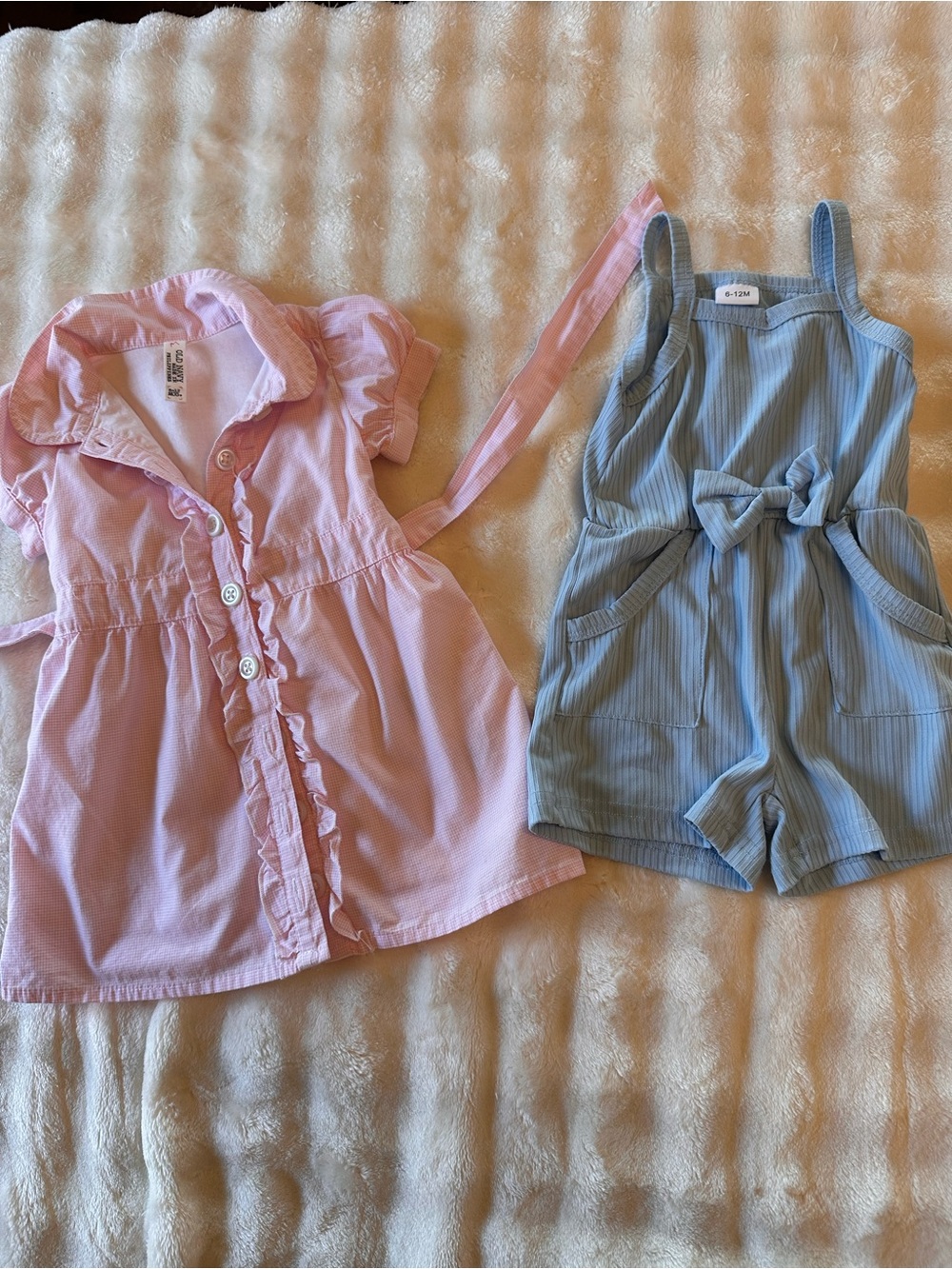 Pink Old Navy Girls' Shirt Dress and Blue Romper Set